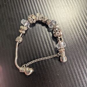 Silver Love Charm Bracelet